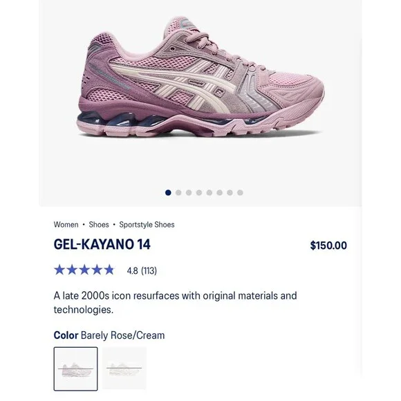 ASICS Gel Kayano 14 Barely Rose Women’s Size 8.5 2000s Style Rare - Picture 8 of 8